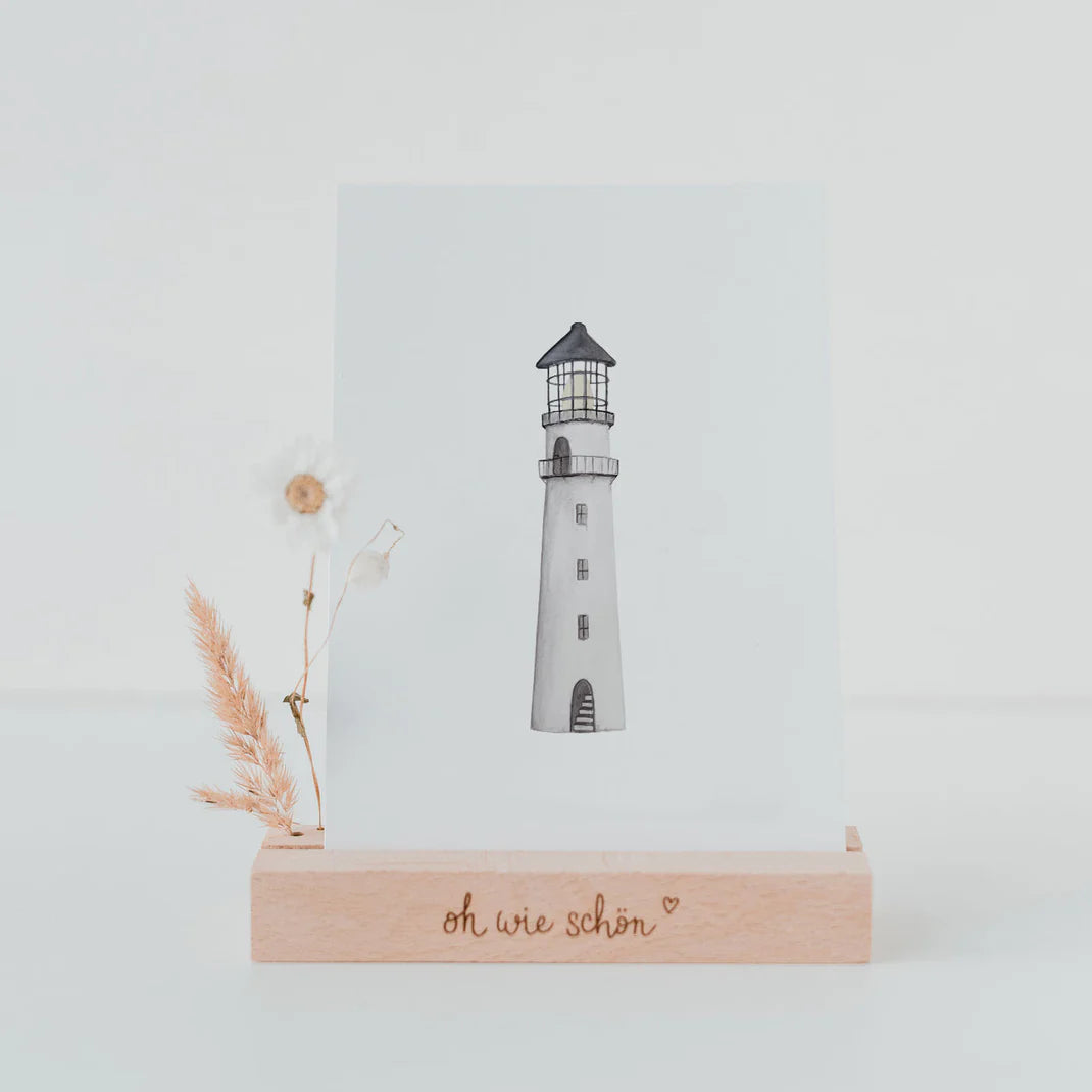 Aquarellkarte Leuchtturm