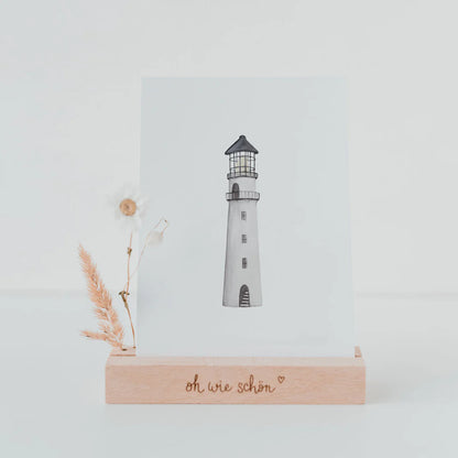 Aquarellkarte Leuchtturm
