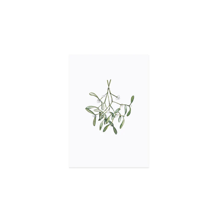 Aquarellkarte Mistletoe