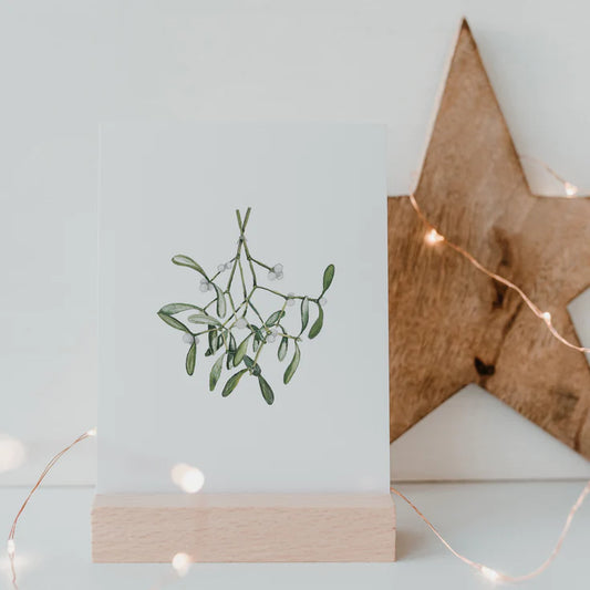Aquarellkarte Mistletoe