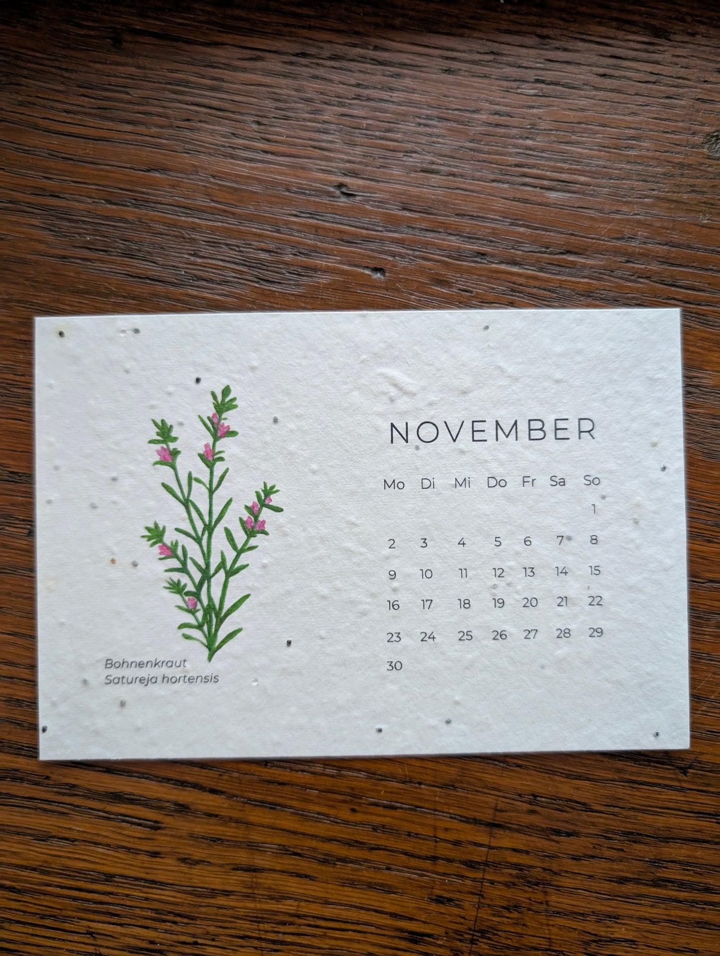 Einpflanzbarer Tisch-Kalender 2026