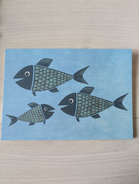 Postkarte "family fish"