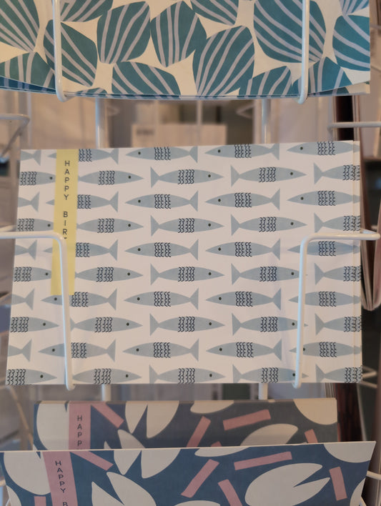 Postkarte „HAPPY BIRTHDAY fish“