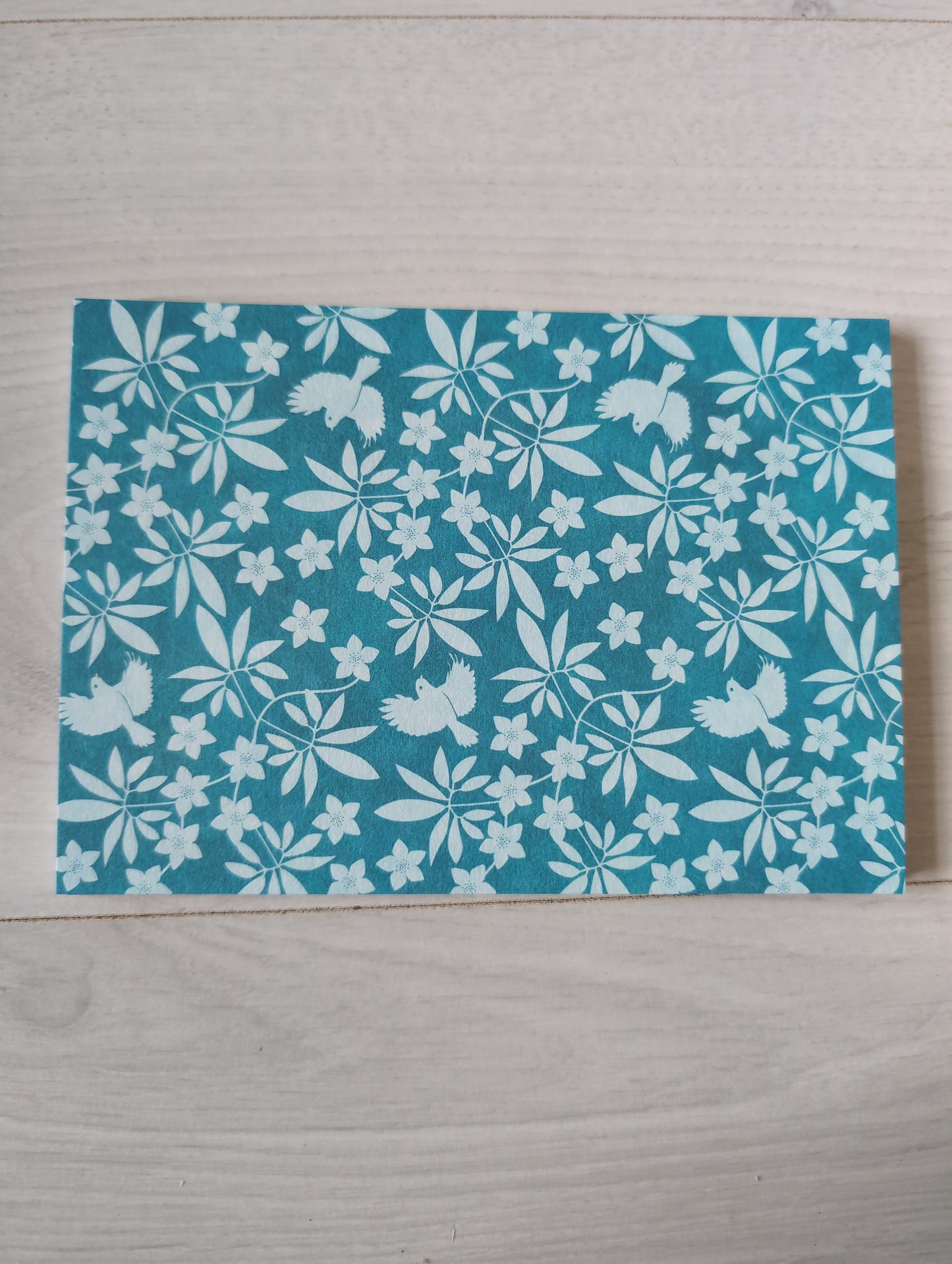 Postkarte "flowers and birds"