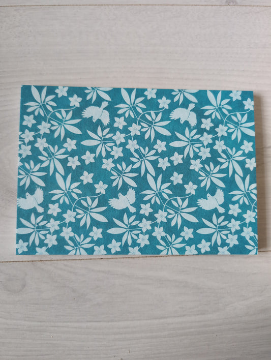 Postkarte "flowers and birds"