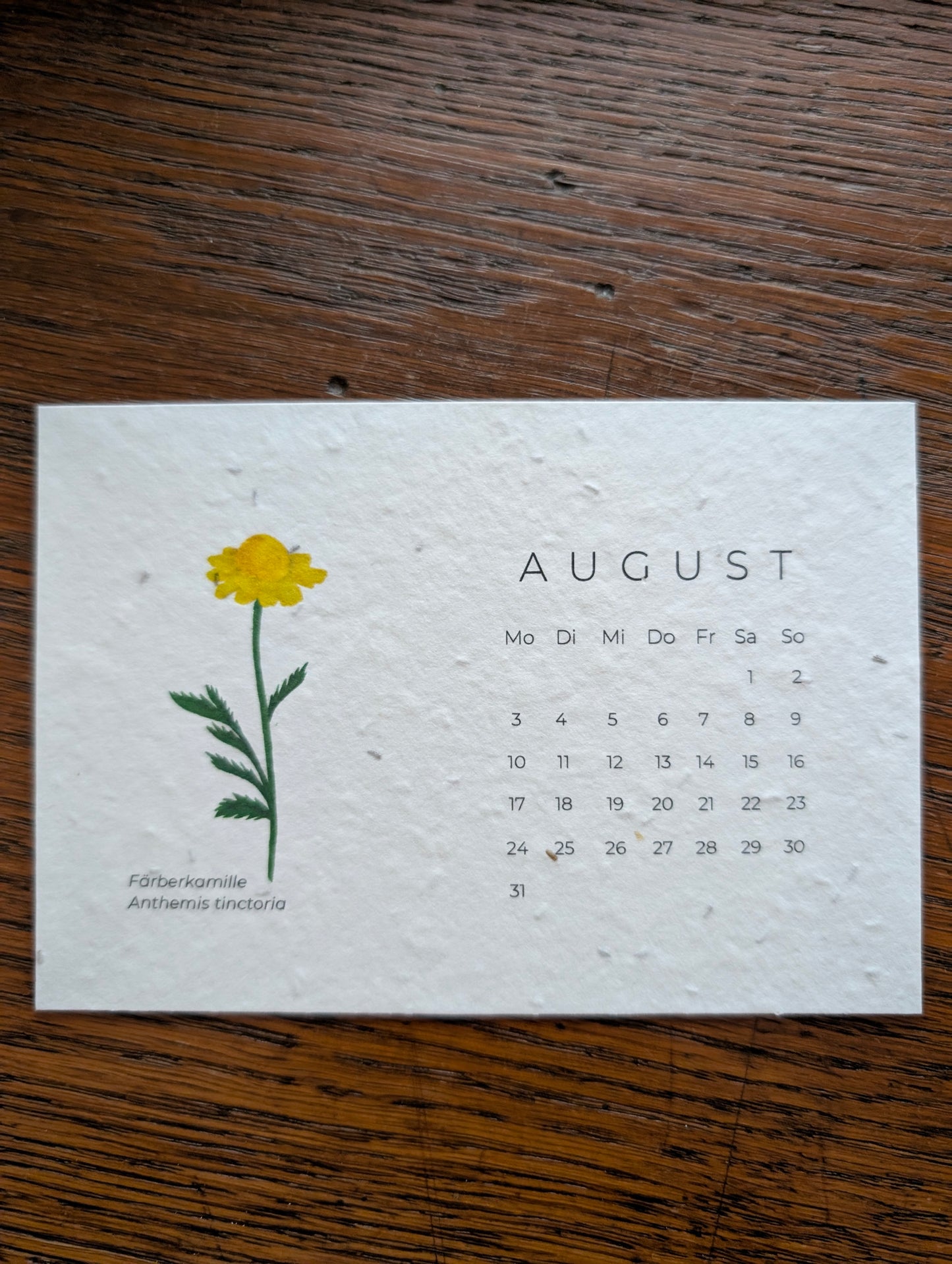 Einpflanzbarer Tisch-Kalender 2026