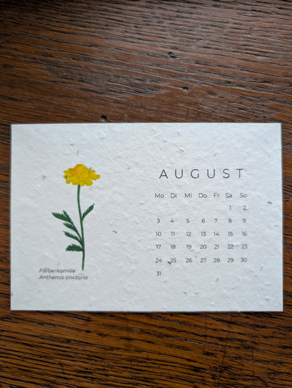 Einpflanzbarer Tisch-Kalender 2026