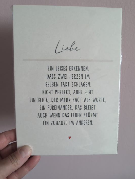 Postkarte groß. Liebe