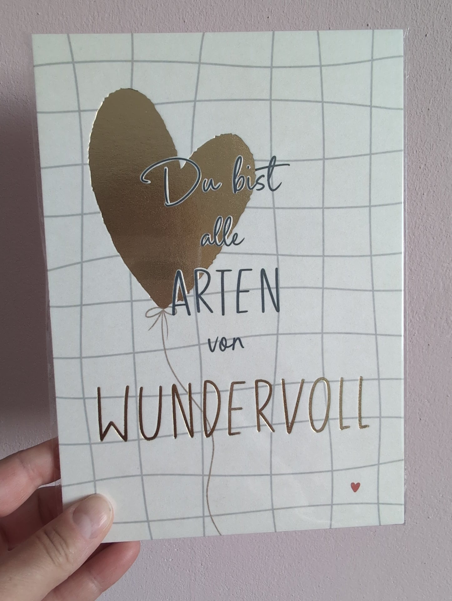 Postkarte groß. Du bist alle Arten von Wundervoll