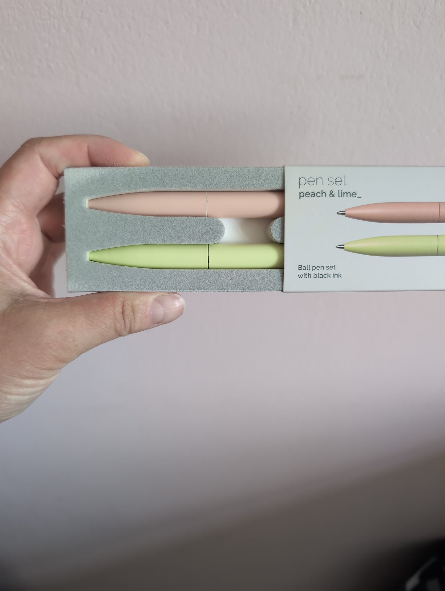 Pen Set peach & lime