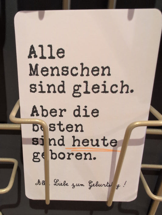 Lunacard Postkarte *Alle Menschen sind gleich