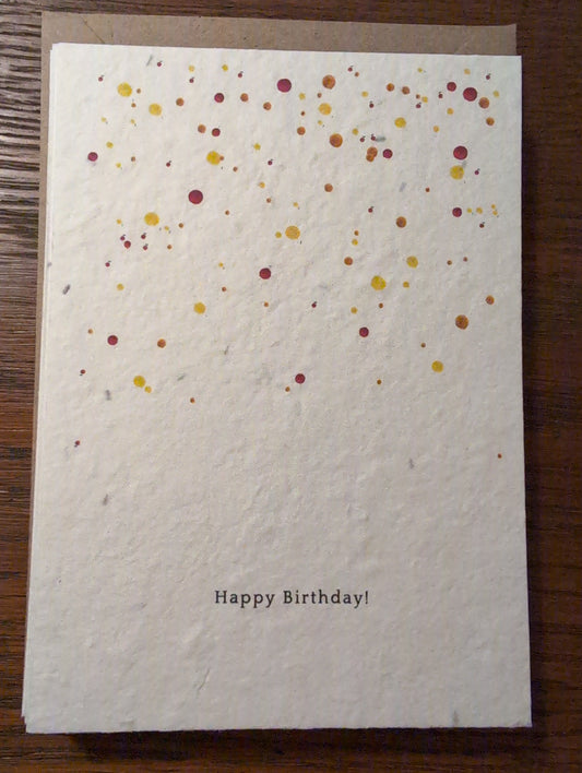 Einpflanzbare Grußkarte mit Umschlag HAPPY BIRTHDAY!