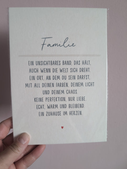 Postkarte groß. Familie