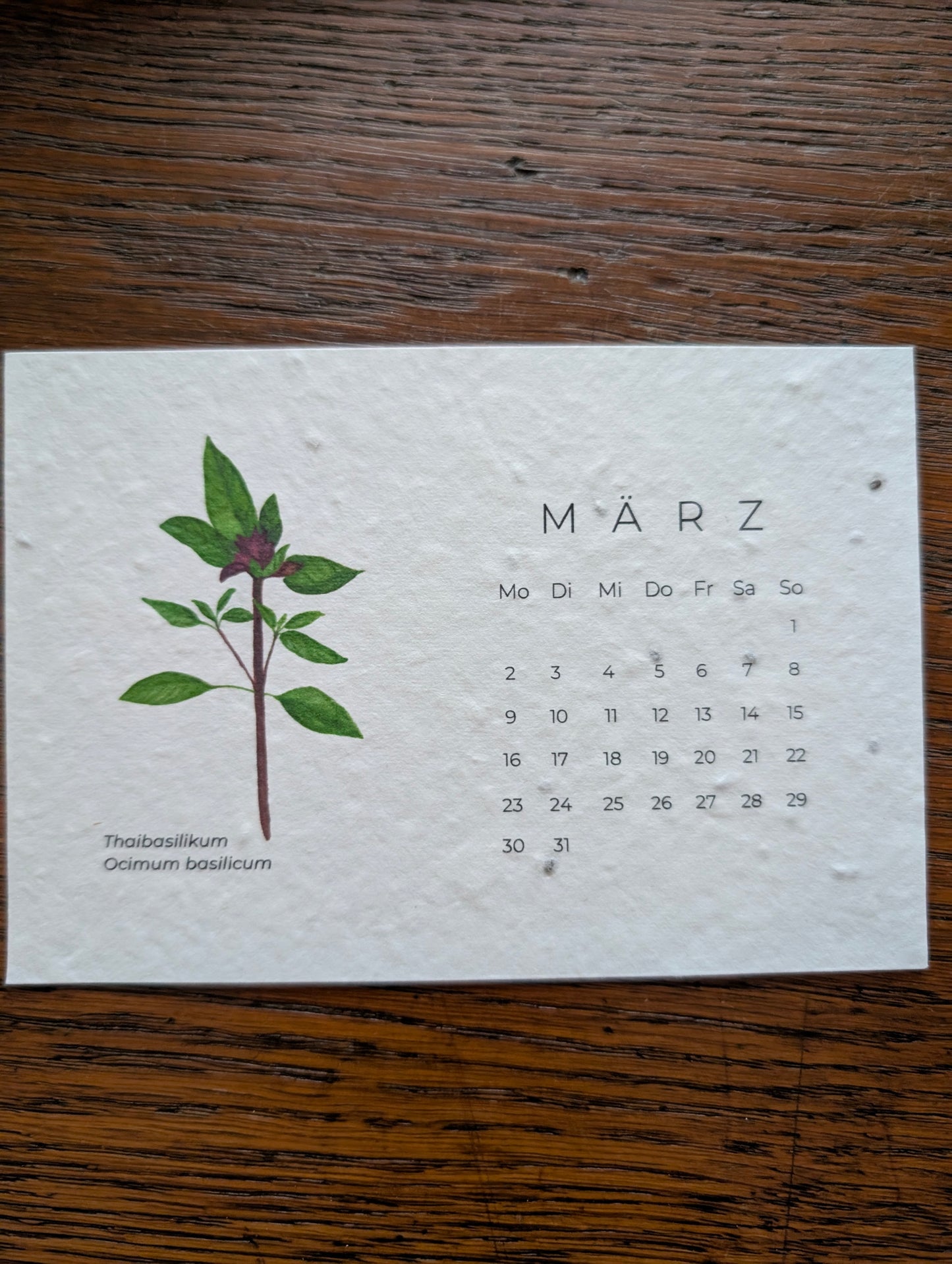 Einpflanzbarer Tisch-Kalender 2026