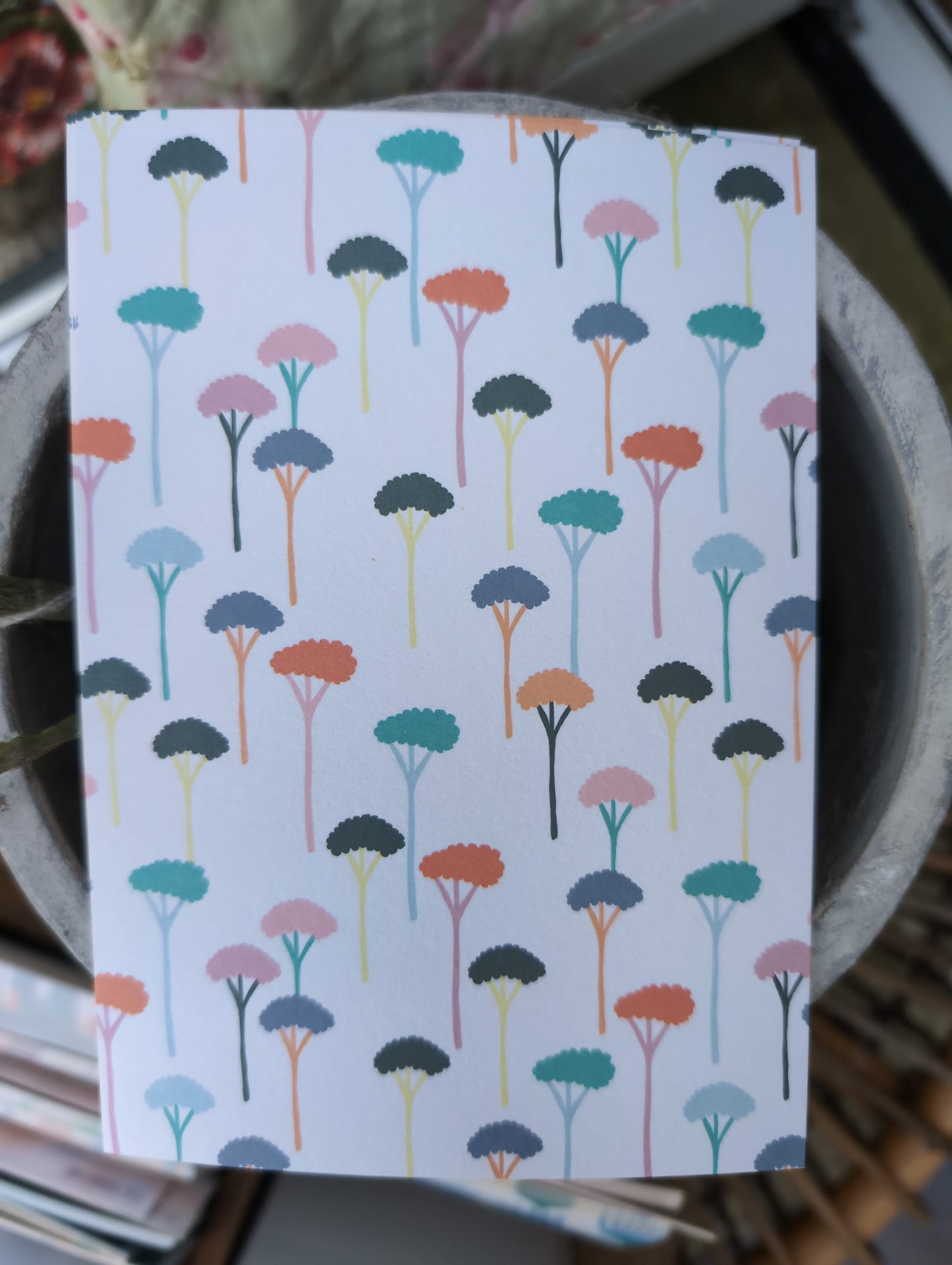 Postkarte „fancy trees“