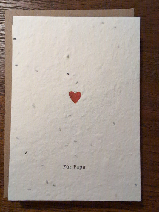 Einpflanzbare Grußkarte mit Umschlag FÜR PAPA