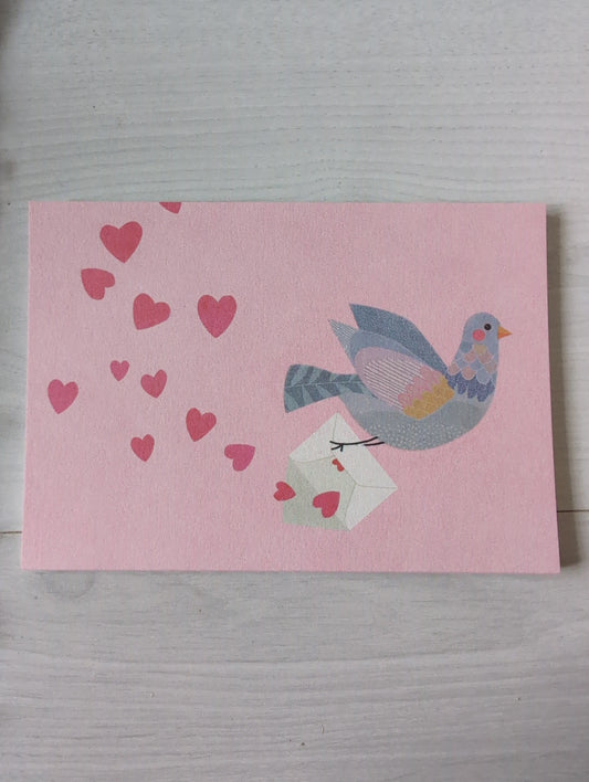 Postkarte "Brieftäubchen"