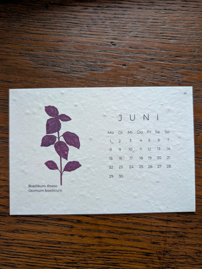 Einpflanzbarer Tisch-Kalender 2026