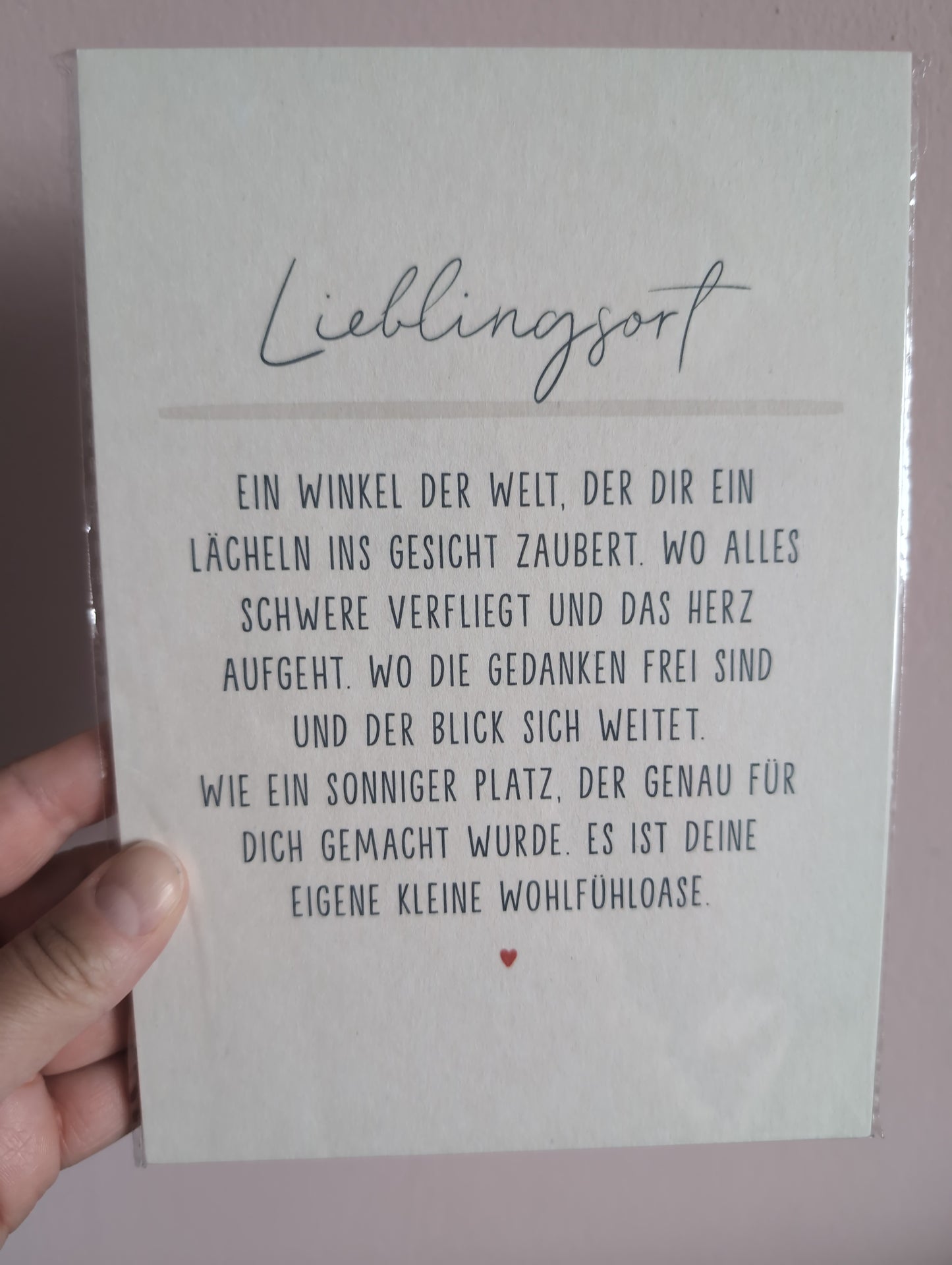 Postkarte groß. Lieblingsort