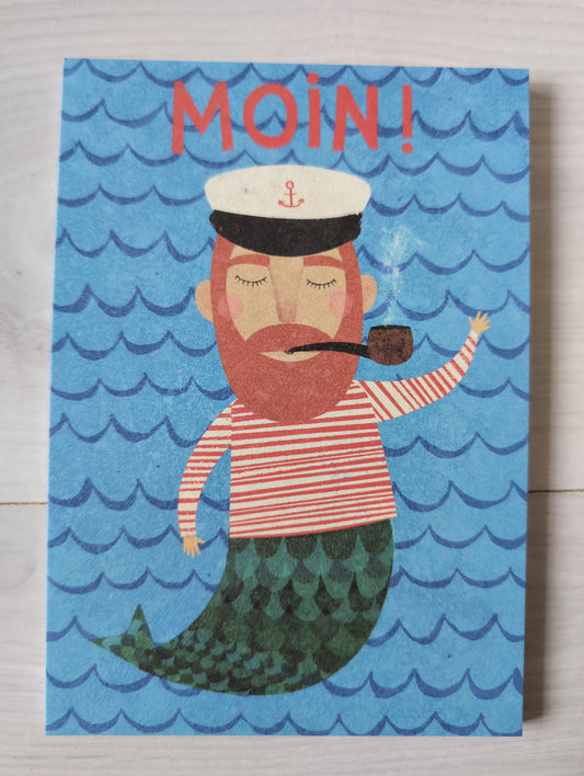 Postkarte "MOIN - merman"