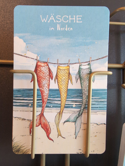 Lunacard Postkarte *Wäsche im Norden