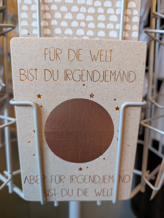 Postkarte "Für die Welt..."