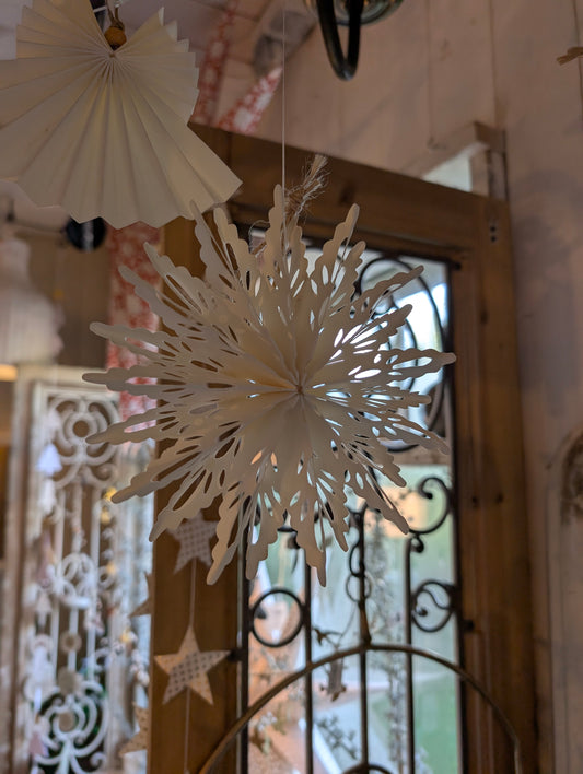 Stern Anhänger PaperArt weiß