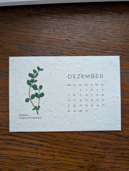 Einpflanzbarer Tisch-Kalender 2026
