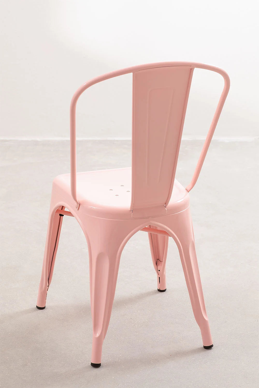 Stuhl aus Stahl Rosa