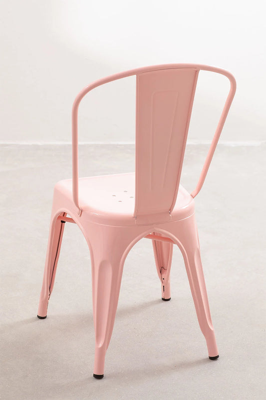 Stuhl aus Stahl Rosa