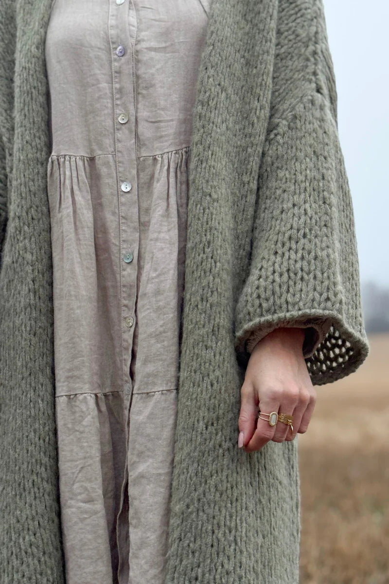 Strickjacke Soft Muse salbeigrün