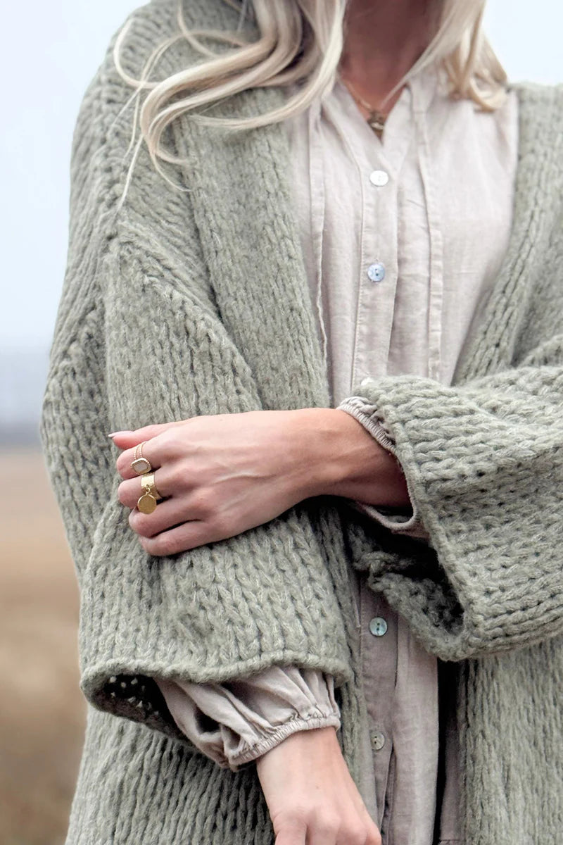 Strickjacke Soft Muse salbeigrün