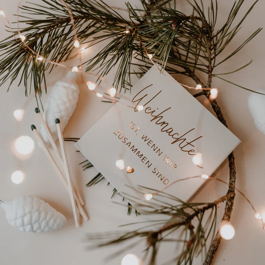 Streichhölzer "Weihnachten ist, wenn wir zusammen sind"