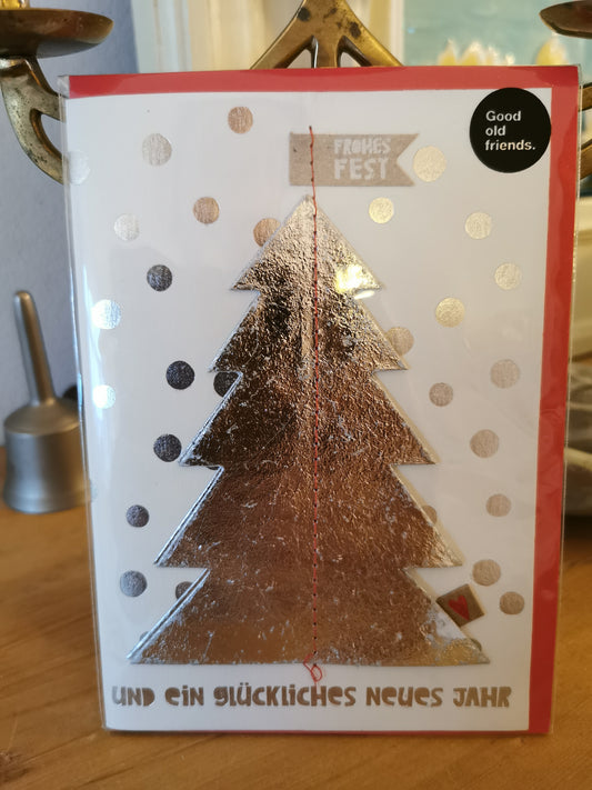Winterbaumkarte "Silber Zen"