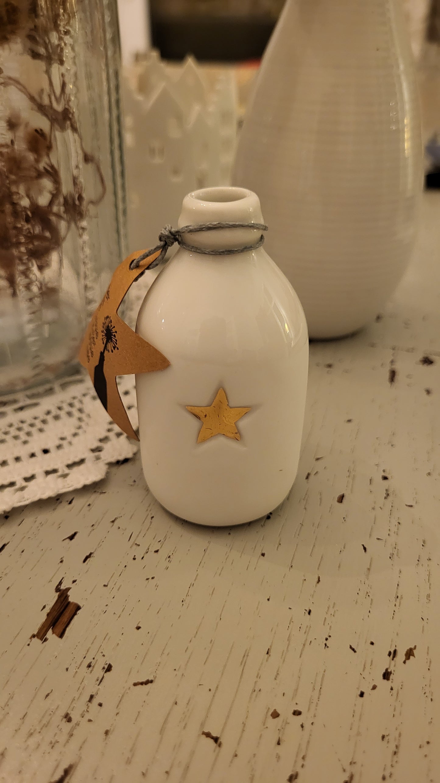 Mini Winter Flaschenvase