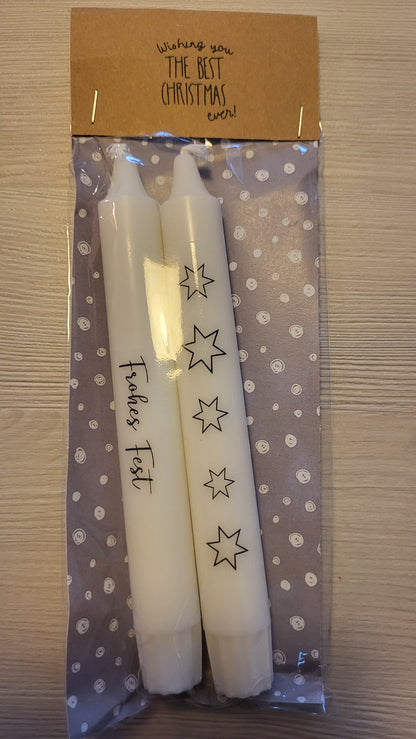 Weihnachtskerzen / Adventskerzen 2er Pack