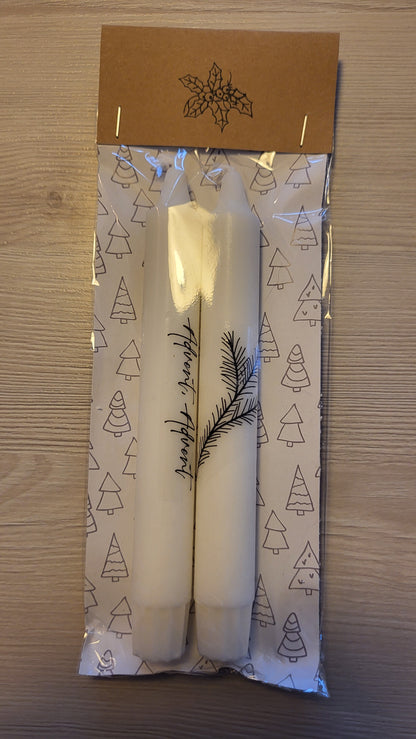 Weihnachtskerzen / Adventskerzen 2er Pack