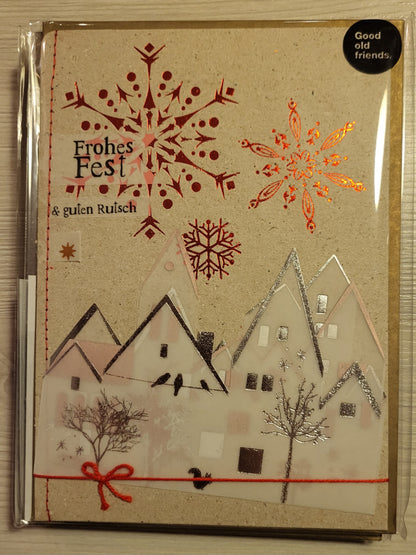 Winter Silhouetten Karte "Frohes Fest"