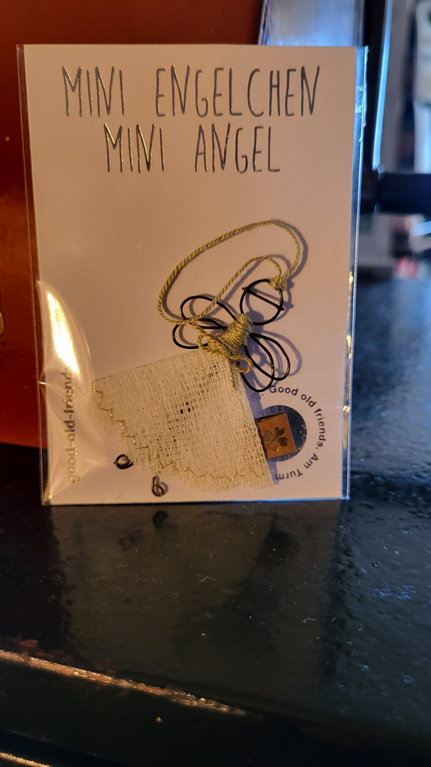 Mini Engelchen. Goldenes Kleeblatt