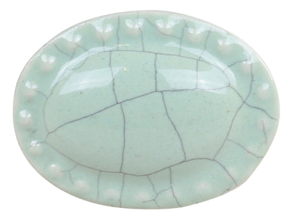 Möbelknopf oval mit Perlenkante krakeliert