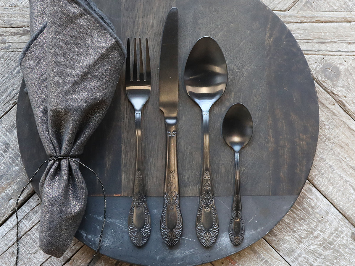 Besteck mit Dekor (4er Set)