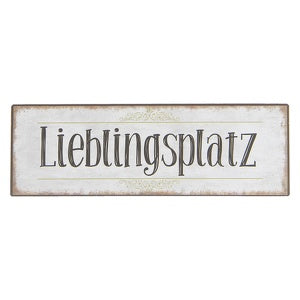 Textschild "Lieblingsplatz"
