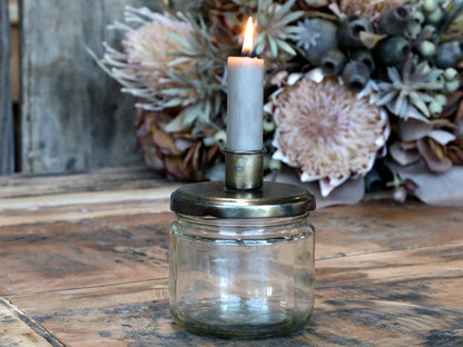 Kerzenhalter mit Glas