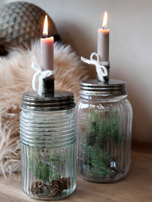 Kerzenhalter mit Glas