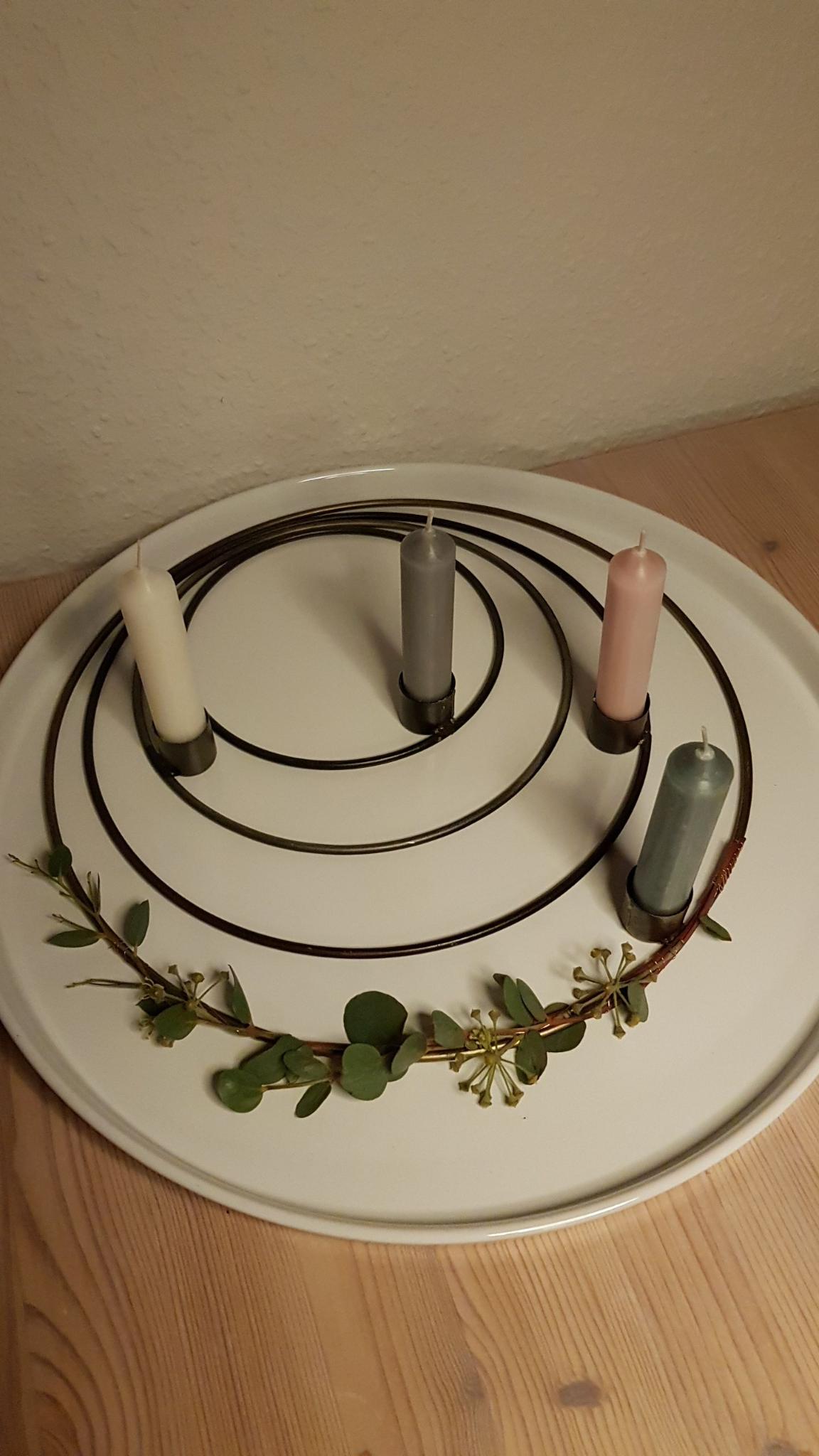 Kerzenhalter / Adventskranz rund