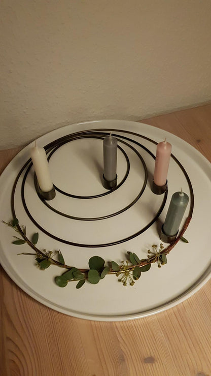 Kerzenhalter / Adventskranz rund
