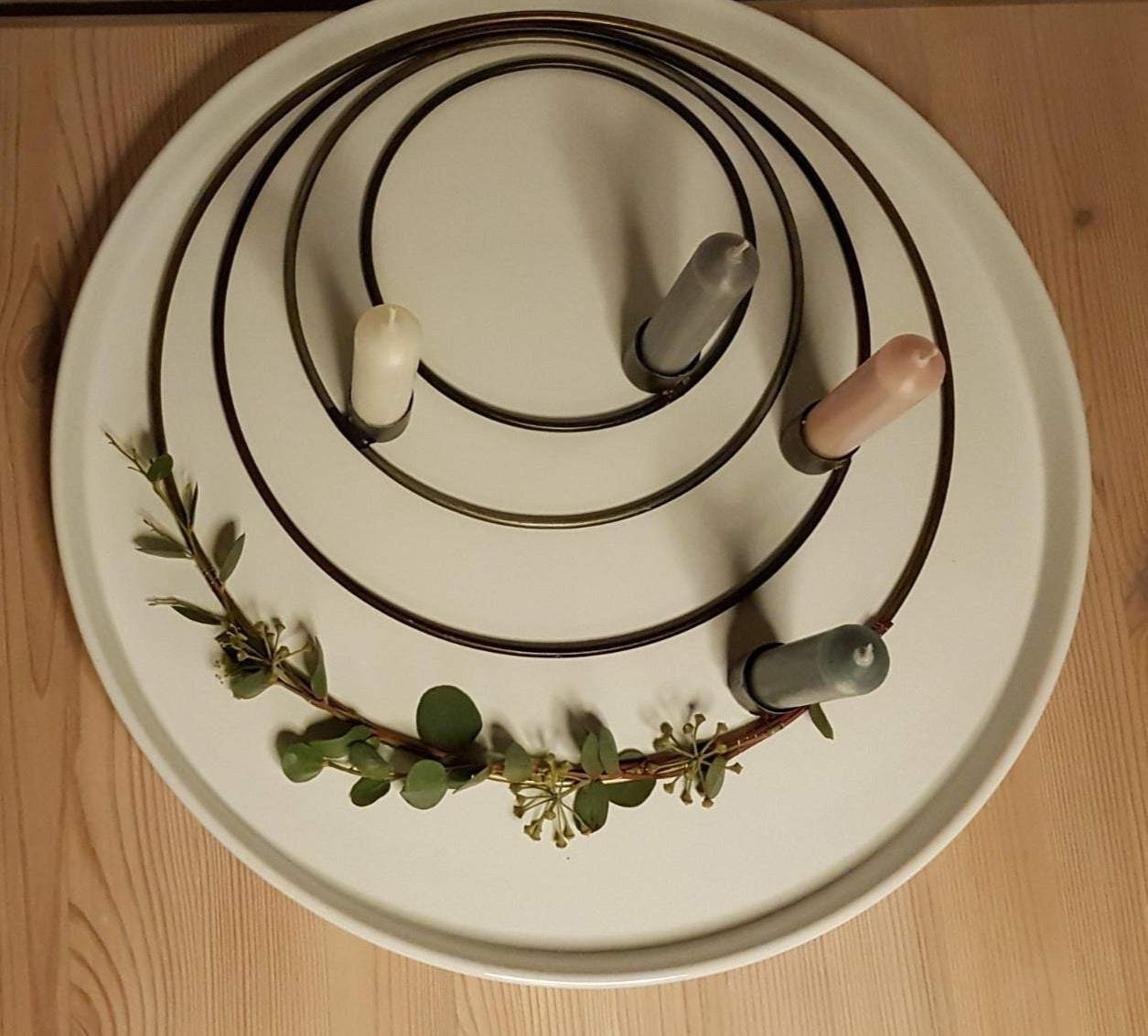 Kerzenhalter / Adventskranz rund
